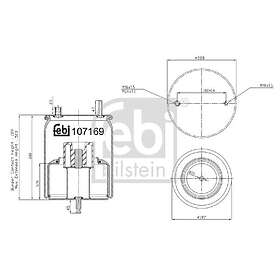 Febi Bälgar, luftfjädring bilstein 107169