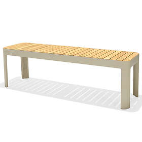Lifestylegarden Bänk Portals Light 143x40 cm PORTALS picnic bench 143*40 cm, teak seat, light ALU legs 41306