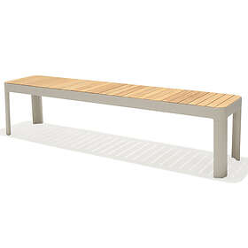 Lifestylegarden Bänk Portals Light 182x40 cm PORTALS picnic bench 182*40 cm, teak seat, light ALU legs 41307
