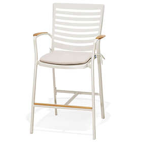 Lifestylegarden Stol Portals Light 66 cm PORTALS low bar chair, teak seat, light ALU / 4-pack 41305