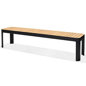 Lifestylegarden Bänk Portals Dark 182x40 cm PORTALS picnic bench 182*40 cm, teak seat, black ALU legs 41357