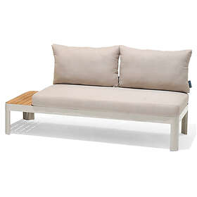 Lifestylegarden Loungesoffa Portals Light 2-sits med Dynor Utomhus PORTALS 2-seater sofa, teak seat, cushions, light ALU 41308