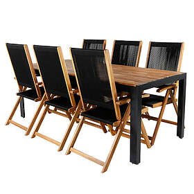 Venture Design Matgrupp Bois med 6 Lumi Chairs BoisDiningtable205*90cm-Acacia+Li