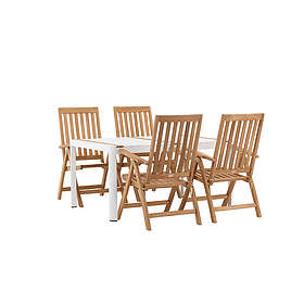 Venture Design Matgrupp Togo 150x100 cm med 4 Kenya Chairs Dining Table- White /