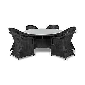 Comfort Garden Matgrupp Marcus 140 Rund med 6 Light Fåtöljer inkl. Dyna m 547387