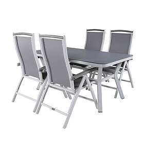 Venture Design Matgrupp Vyn med 4 Arz Matstolar Hvit/Grå Virya Dining Table Whit