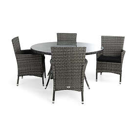 Comfort Garden Matgrupp Thor Ø140 4 inkl. Dynor Lenestol m Dyna 550332