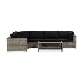 Comfort Garden Loungegrupp Bahamas 5-sits Hörnsoffa med Bord m Hylla 001-9150