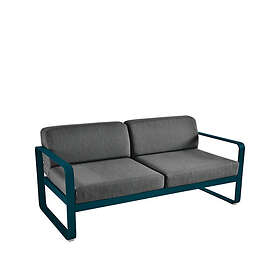 Fermob Bellevie 2-sits soffa acapulco blue, graphite grey dyna