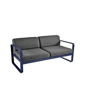 Fermob Bellevie 2-sits soffa deep blue, graphite grey dyna
