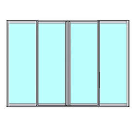 Novoroom Skjutbart Dörrparti Original 2+2-Delat 7184605201