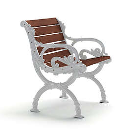 Byarums Bruk Byarum fåtölj furu brun lasyr, rått aluminiumstativ