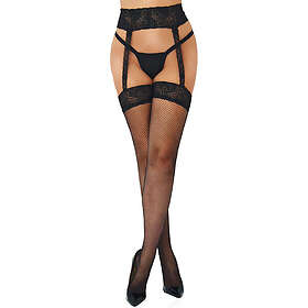 Fishnet Garterbelt Stockings O/S