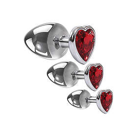 Adam & Eve Three Hearts Gem Anal Plug Set