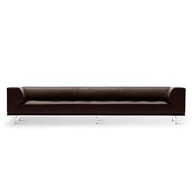 Fredericia 'Delphi Sofa 4-sits' Max (läderkat.3) 96 / Aluminium
