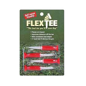 FlexTee Golfpeggar FlexTee Flexible Fluorescent Golfpeggar Röda-4 Pack