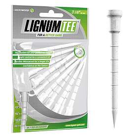 Lignum Tees 3-1/8 (82 mm) White-12 Pack