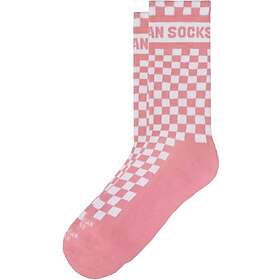 American Socks Pink Checkerboard Mid High