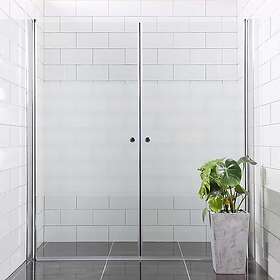 Bathlife Duschdörr Mångsidig Rak Dörr Mellan Vägg Delvis Frostat Glas 40790738