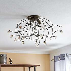 Euluna Trilly i brons med kristaller, 3 lampor