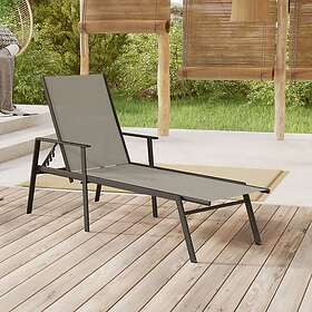 vidaXL Solseng stål och textilentyg grå