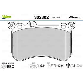 Valeo Bromsbeläggssats, skivbroms 302302