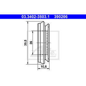 ATE Gummimanschett, huvudbromscylinder 03,3402-3803,1