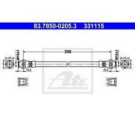 ATE Bromsslang 83,7850-0205,3