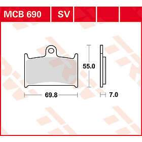 TRW Bromsbeläggssats, skivbroms MCB690SV