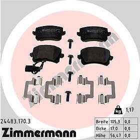 ZIMMERMANN Skivbromsbeläggssats 24483.170.3