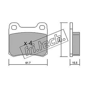 Bromsbeläggssats, skivbroms fri.tech. 094,1