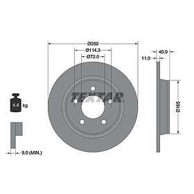 Textar Bromsskiva 92130600