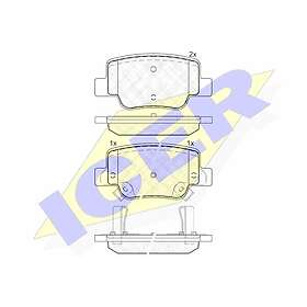 ICER Bromsbeläggssats, skivbroms 181945