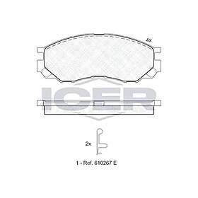 ICER Bromsbeläggssats, skivbroms 141234