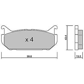 Metelli Bromsbeläggssats, skivbroms 22-0303-0