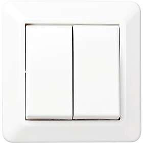 Elko Strömbrytare RS16 dubbeltrapp vit, 1848726