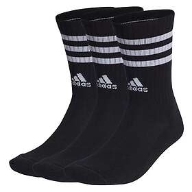 Adidas Strumpor Crew Sportswear 3-stripes 3-pack Black/vit adult IC1321