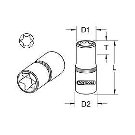 KS Tools 911.1850 Jeu de 50 douilles 1/4 extra courtes