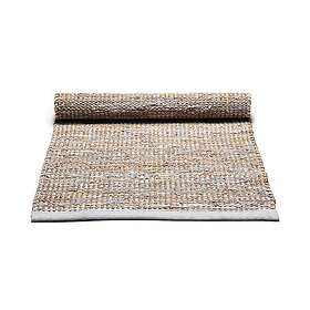 Rug Solid Jute/Leather Matta 65x135 cm, Ljusgrå Grå Läder