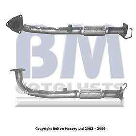 BM CATALYSTS Auspuff Hosenrohr – Edelstahl Abgasrohr Für Opel Meriva & Combo 1.3 CDTI