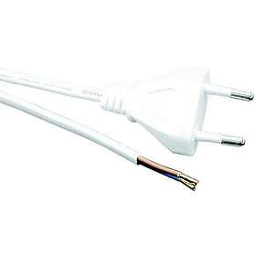 PRhome Sladdställ 2M EU Vit Flat 2x0,75