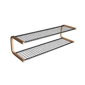 Essem Design Anna L=1100 mm svart/ek skohylla dubbel omonterad