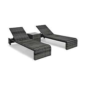 Solsängsset Bahamas 2-sits Sidobord Grå