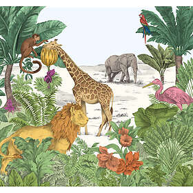 Art For The Home Fototapet Watercolor Jungle Mural
