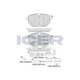 ICER Bromsbeläggssats, skivbroms 142399