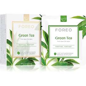 Foreo Ufo™ Green Tea Uppfriskande Och Lugnande Ansiktsmask 6x1g