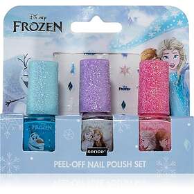 Disney Frozen Peel-off Nail Polish Set kit med nagellack för barn Blue, White, Pink 3x5ml unisex