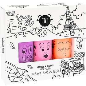 Nailmatic Kids Kit Vernis à Ongles Marshi, Dolly, Flamingo pour Enfants