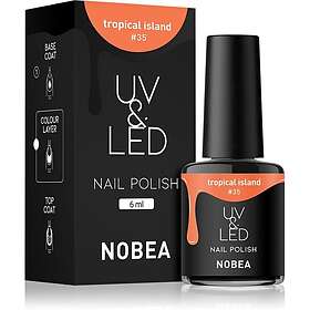 Nobea UV & LED Nail Polish Gel nagellack för / härdning Glansig Skugga Tropical island #35 6ml female