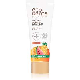 EcoDenta Organic Kids Certified Juicy Fruit Tannkrem för barn 75ml unisex